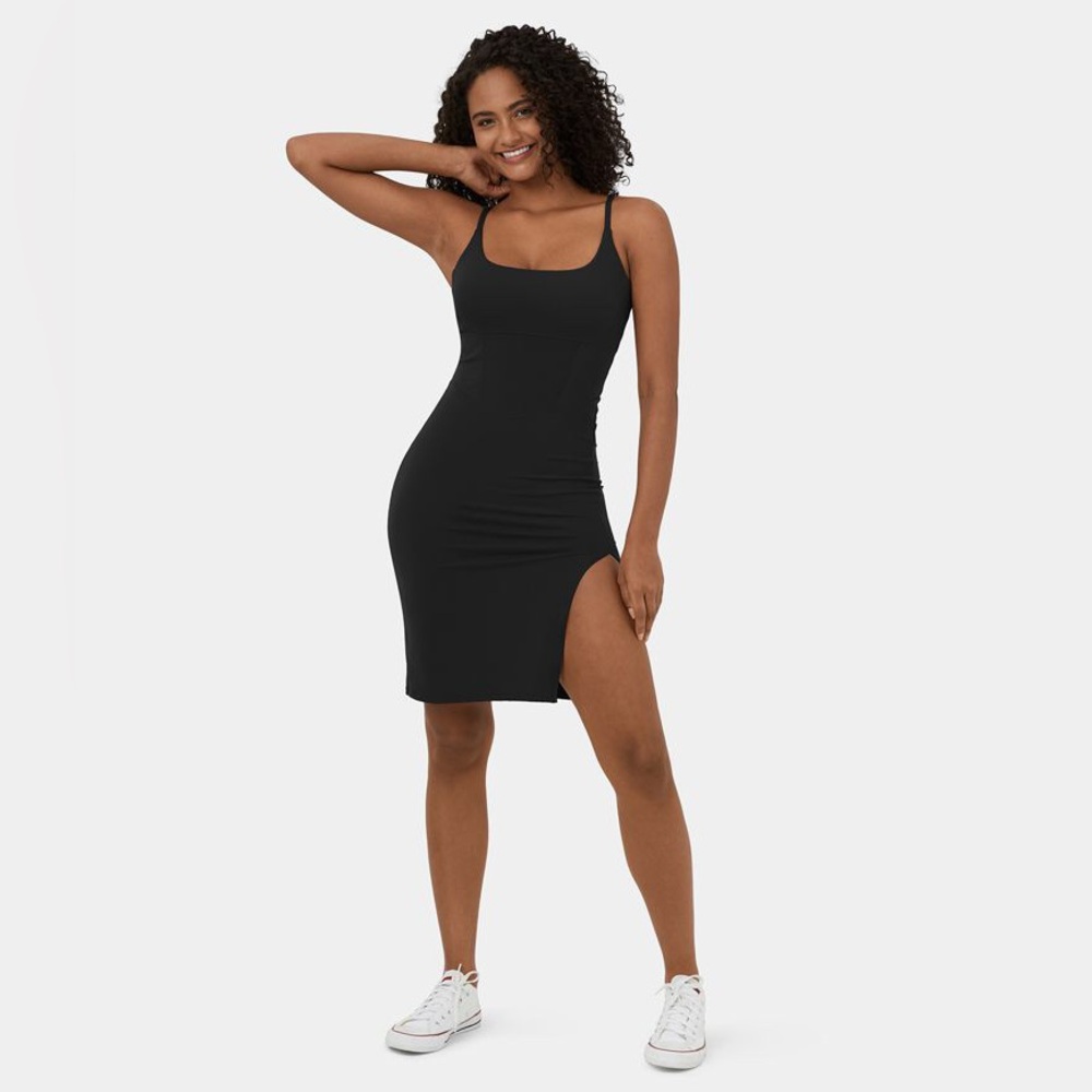 Halara Spaghetti Strap Square Neck Backless Corset Dress